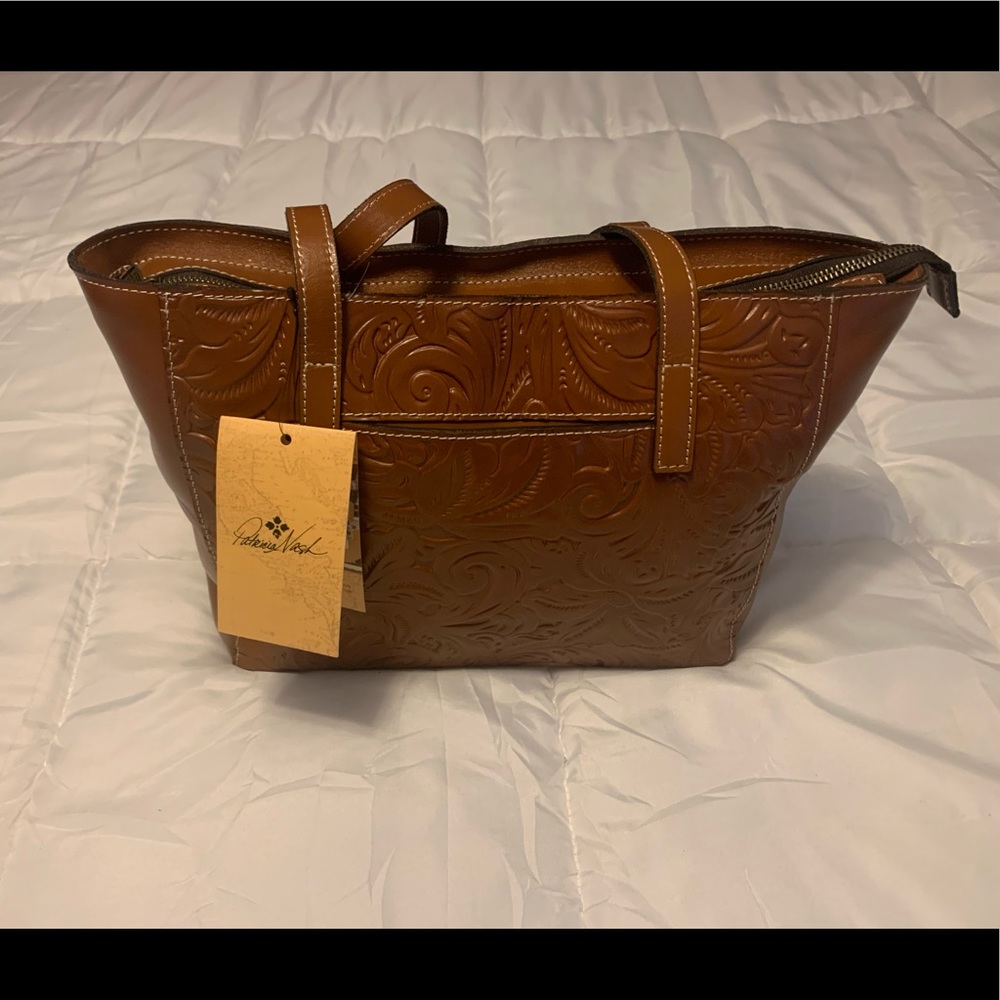 Parrisha Nash Varsi Tooled Leather Tote Bag